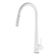 Matte White 2 Modes Spray Kitchen Mixer Pull Out Sink Tap Laundry Swivel Faucet V1233-KRD5152W