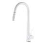 Matte White 2 Modes Spray Kitchen Mixer Pull Out Sink Tap Laundry Swivel Faucet V1233-KRD5152W