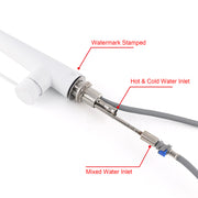 Matte White 2 Modes Spray Kitchen Mixer Pull Out Sink Tap Laundry Swivel Faucet V1233-KRD5152W