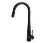Matt Black Pull Out Long Hose Kitchen Sink Tap Round Basin Mixer Faucet Spout V1233-KRD515B