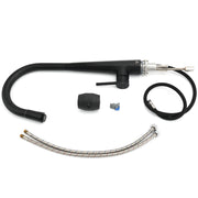 Matt Black Pull Out Long Hose Kitchen Sink Tap Round Basin Mixer Faucet Spout V1233-KRD515B