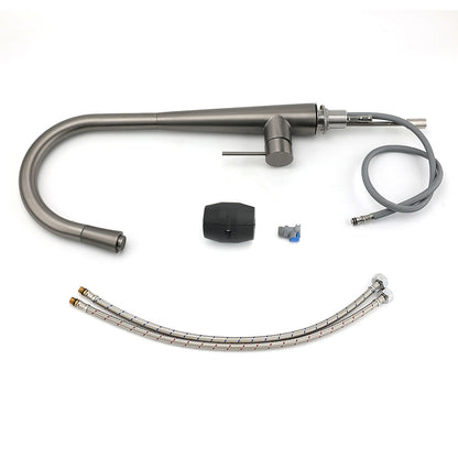 WELS Gun Metal Grey Pull Out Kitchen Sink Tap Basin Mixer Faucet Flexible Spout V1233-KRD515GM