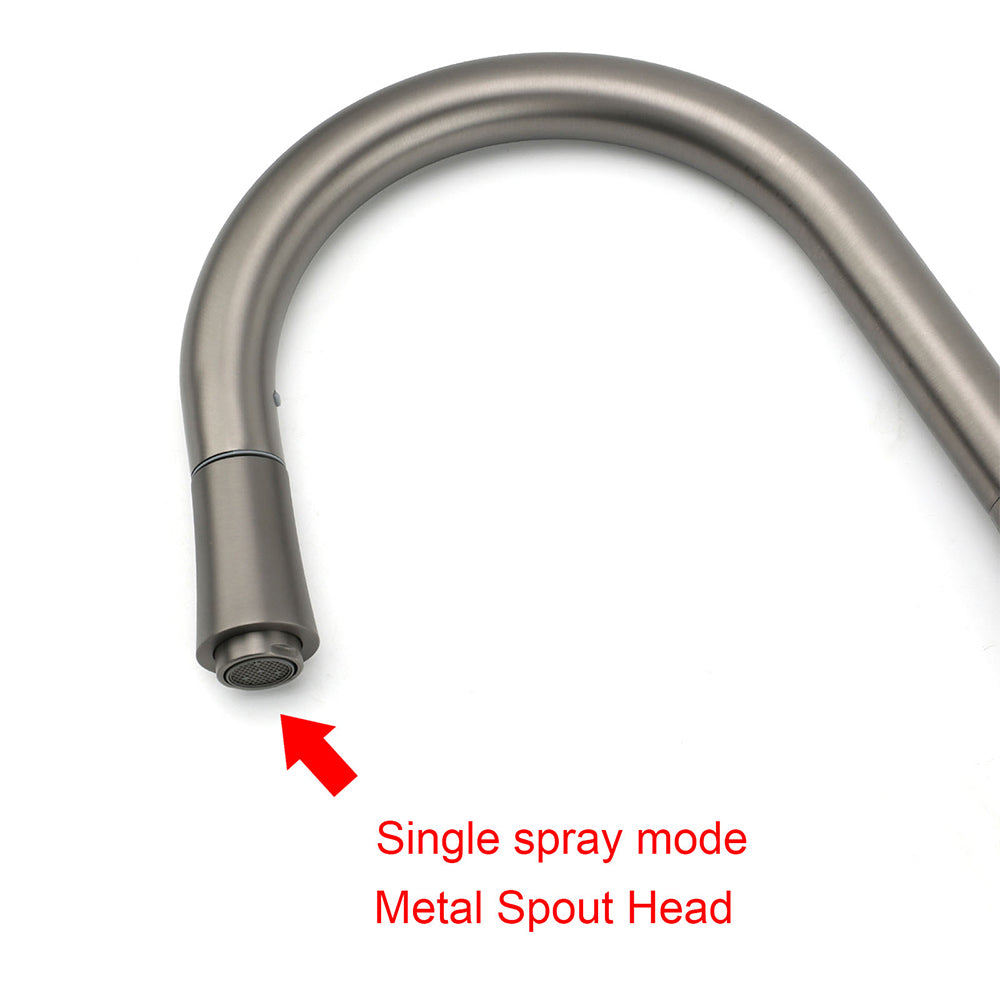 WELS Gun Metal Grey Pull Out Kitchen Sink Tap Basin Mixer Faucet Flexible Spout V1233-KRD515GM