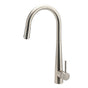 Brushed Nickel Silver Round Pull Out Kitchen Sink Tap Mixer Faucet Spout Outlet V1233-KRD515N