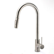 Brushed Nickel 2 Way Spray Kitchen Mixer Tap Pull Out Sink Laundry Swivel Faucet V1233-KRD519BS