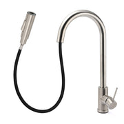 Brushed Nickel 2 Way Spray Kitchen Mixer Tap Pull Out Sink Laundry Swivel Faucet V1233-KRD519BS