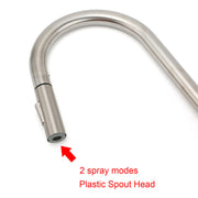 Brushed Nickel 2 Way Spray Kitchen Mixer Tap Pull Out Sink Laundry Swivel Faucet V1233-KRD519BS