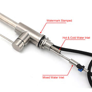 Brushed Nickel 2 Way Spray Kitchen Mixer Tap Pull Out Sink Laundry Swivel Faucet V1233-KRD519BS