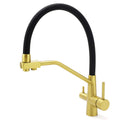 WELS Brushed Gold 3-Way Pure Drink Water Kitchen Mixer Sink Tap Pull Out Spout V1233-KRD526BG