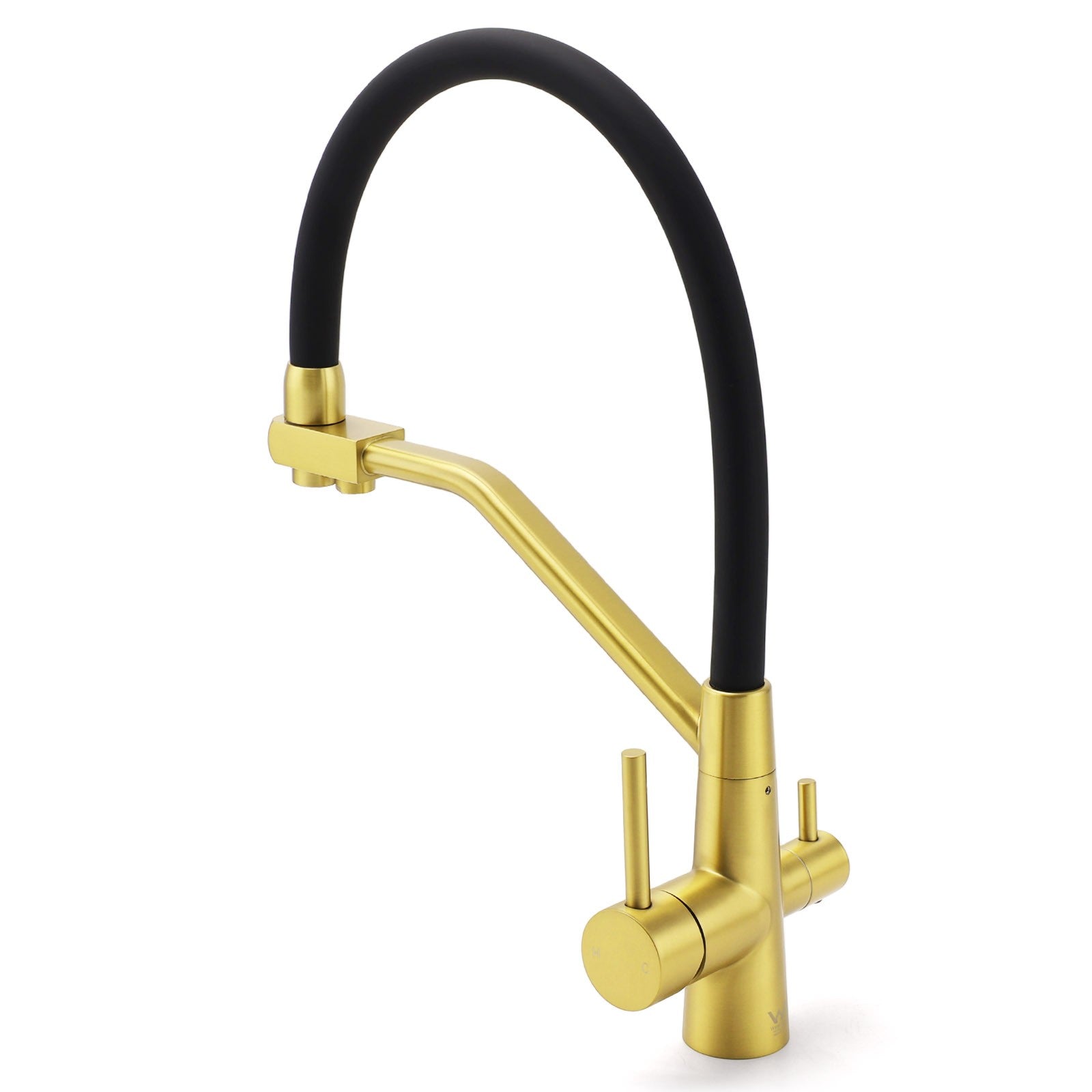 WELS Brushed Gold 3-Way Pure Drink Water Kitchen Mixer Sink Tap Pull Out Spout V1233-KRD526BG