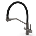 NEW Gun Metal Grey 3-Way Drink Pure Water Kitchen Mixer Pull Out Spout Sink Tap V1233-KRD526GM