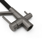 NEW Gun Metal Grey 3-Way Drink Pure Water Kitchen Mixer Pull Out Spout Sink Tap V1233-KRD526GM