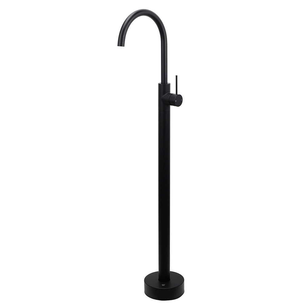 Matt Black Indoor Bathtub Filler Free Standing Mixer Faucet Tap Spout Watermark V1233-KRD601BL