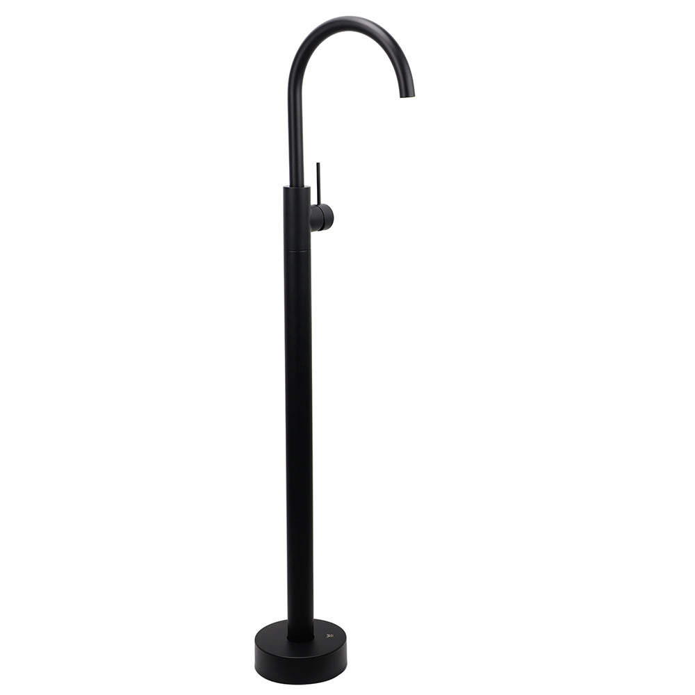 Matt Black Indoor Bathtub Filler Free Standing Mixer Faucet Tap Spout Watermark V1233-KRD601BL