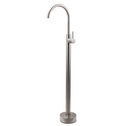 Brushed Nickel Stainless Steel Bathtub Tap Free Standing Faucet Filler Spout Set V1233-KRD601BS