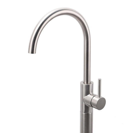 Brushed Nickel Stainless Steel Bathtub Tap Free Standing Faucet Filler Spout Set V1233-KRD601BS
