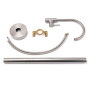 Brushed Nickel Stainless Steel Bathtub Tap Free Standing Faucet Filler Spout Set V1233-KRD601BS