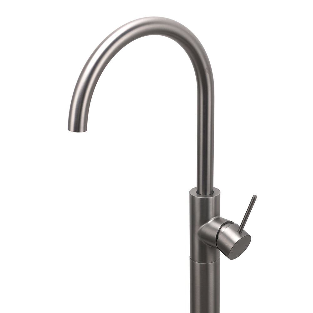 Gun Metal Bathroom Free Standing Hot Cold Water Mixer Tap Bath Tub Filler Spout V1233-KRD601GM