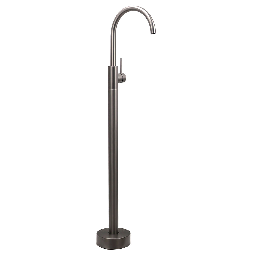 Gun Metal Bathroom Free Standing Hot Cold Water Mixer Tap Bath Tub Filler Spout V1233-KRD601GM