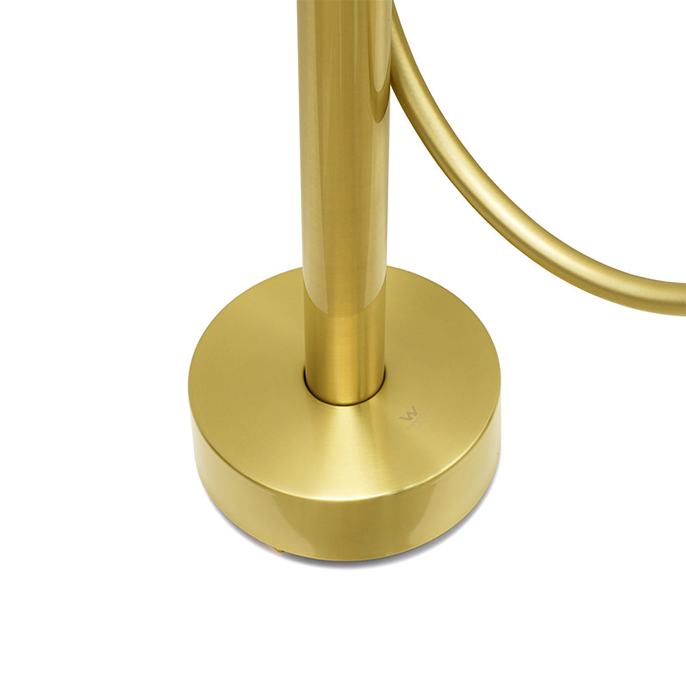 WELS Brushed Gold Bath Tub Mixer Tap Free Standing Faucet Spout Handheld Shower V1233-KRD602BG