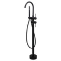 WELS Matt Black Bathtub Filler Free Standing Mixer Faucet Tap Spout HandHeld Set V1233-KRD602BL