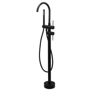 WELS Matt Black Bathtub Filler Free Standing Mixer Faucet Tap Spout HandHeld Set V1233-KRD602BL