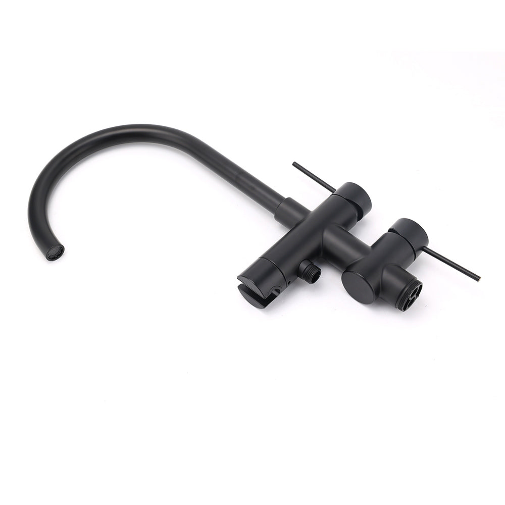 WELS Matt Black Bathtub Filler Free Standing Mixer Faucet Tap Spout HandHeld Set V1233-KRD602BL