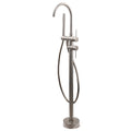 WELS Brushed Nickel Stainless Steel Free Standing Mixer Faucet Tap Spout Handset V1233-KRD602BS