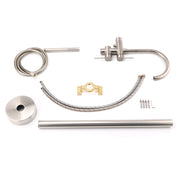 WELS Brushed Nickel Stainless Steel Free Standing Mixer Faucet Tap Spout Handset V1233-KRD602BS