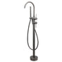 Gun Metal Bathtub Mixer Tap Free Standing Faucet Spout With Handheld Shower Set V1233-KRD602GM