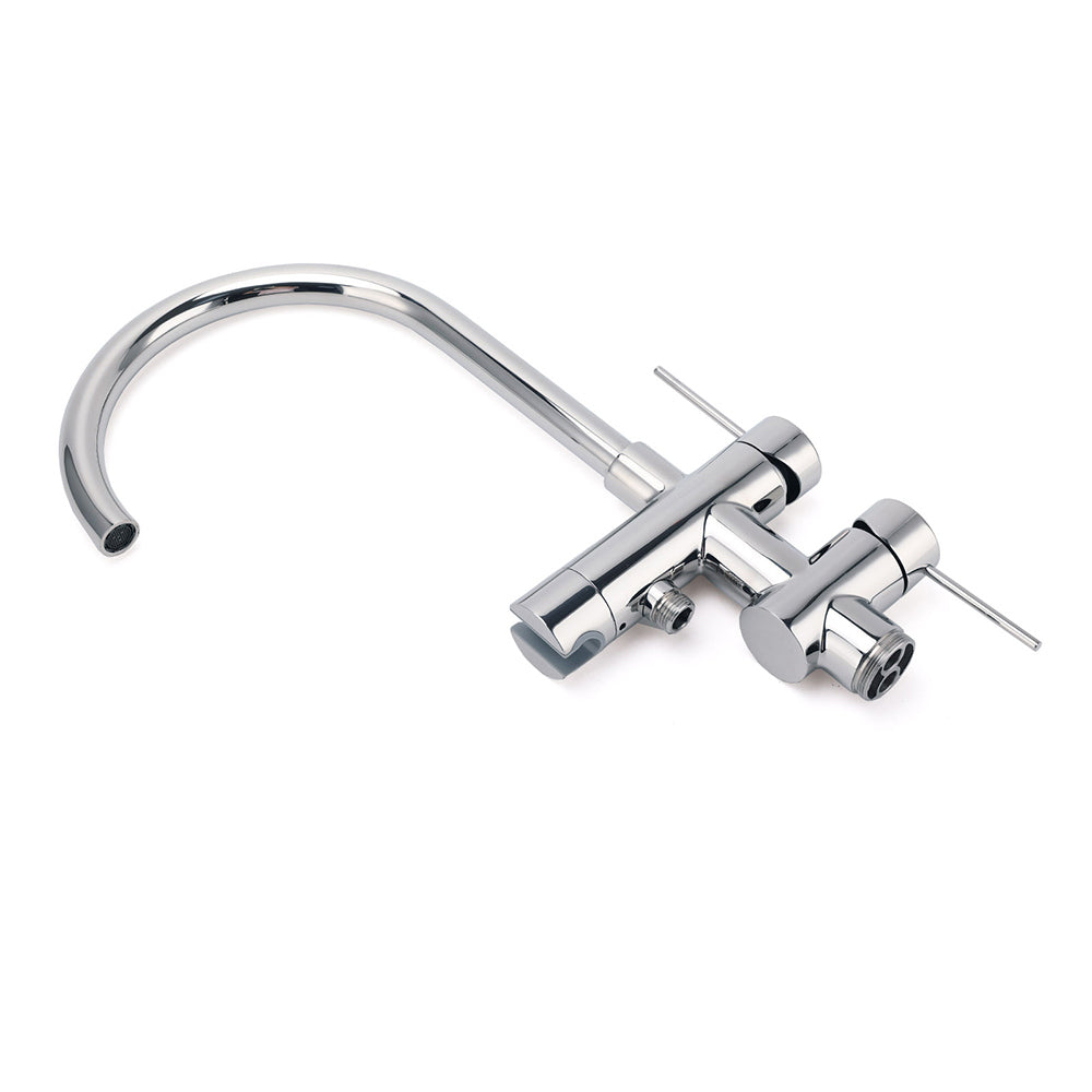 Polished Chrome Bathtub Filler Free Standing Mixer Faucet Tap Spout Handset WELS V1233-KRD602PS