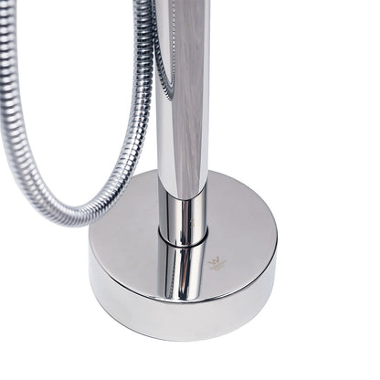Polished Chrome Bathtub Filler Free Standing Mixer Faucet Tap Spout Handset WELS V1233-KRD602PS