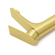 Brushed Gold Round Short Bathroom Vanity Laundry Chrome Basin Mixer Faucet Tap V1233-KRF101BG