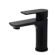 WELS Matt Black Basin Mixer Bathroom Vanity Laundry Sink Flick Faucet Tap Valve V1233-KRF101BL
