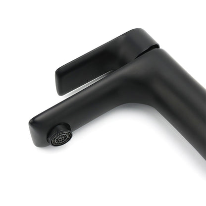 WELS Matt Black Basin Mixer Bathroom Vanity Laundry Sink Flick Faucet Tap Valve V1233-KRF101BL