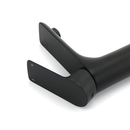 WELS Matt Black Basin Mixer Bathroom Vanity Laundry Sink Flick Faucet Tap Valve V1233-KRF101BL