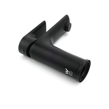 WELS Matt Black Basin Mixer Bathroom Vanity Laundry Sink Flick Faucet Tap Valve V1233-KRF101BL