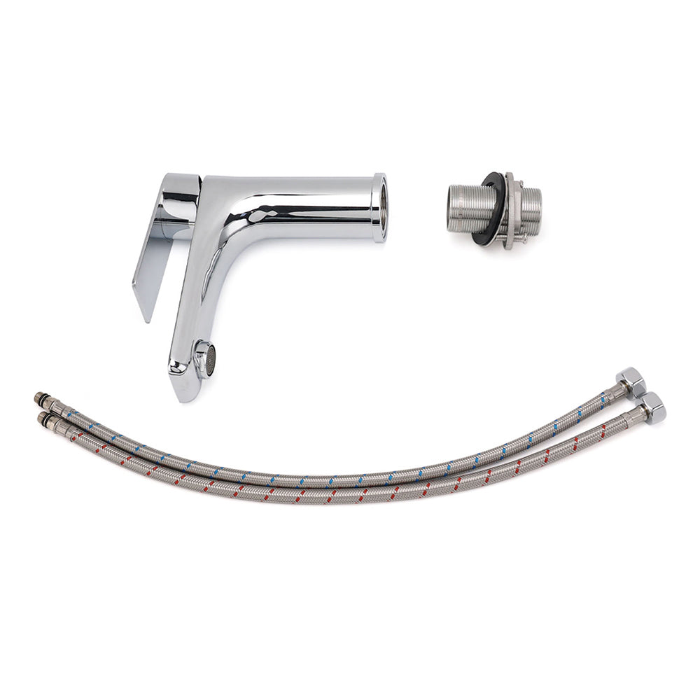WELS Bathroom Vanity Kitchen Laundry Round Chrome Basin Mixer Sink Faucet Tap V1233-KRF101CR