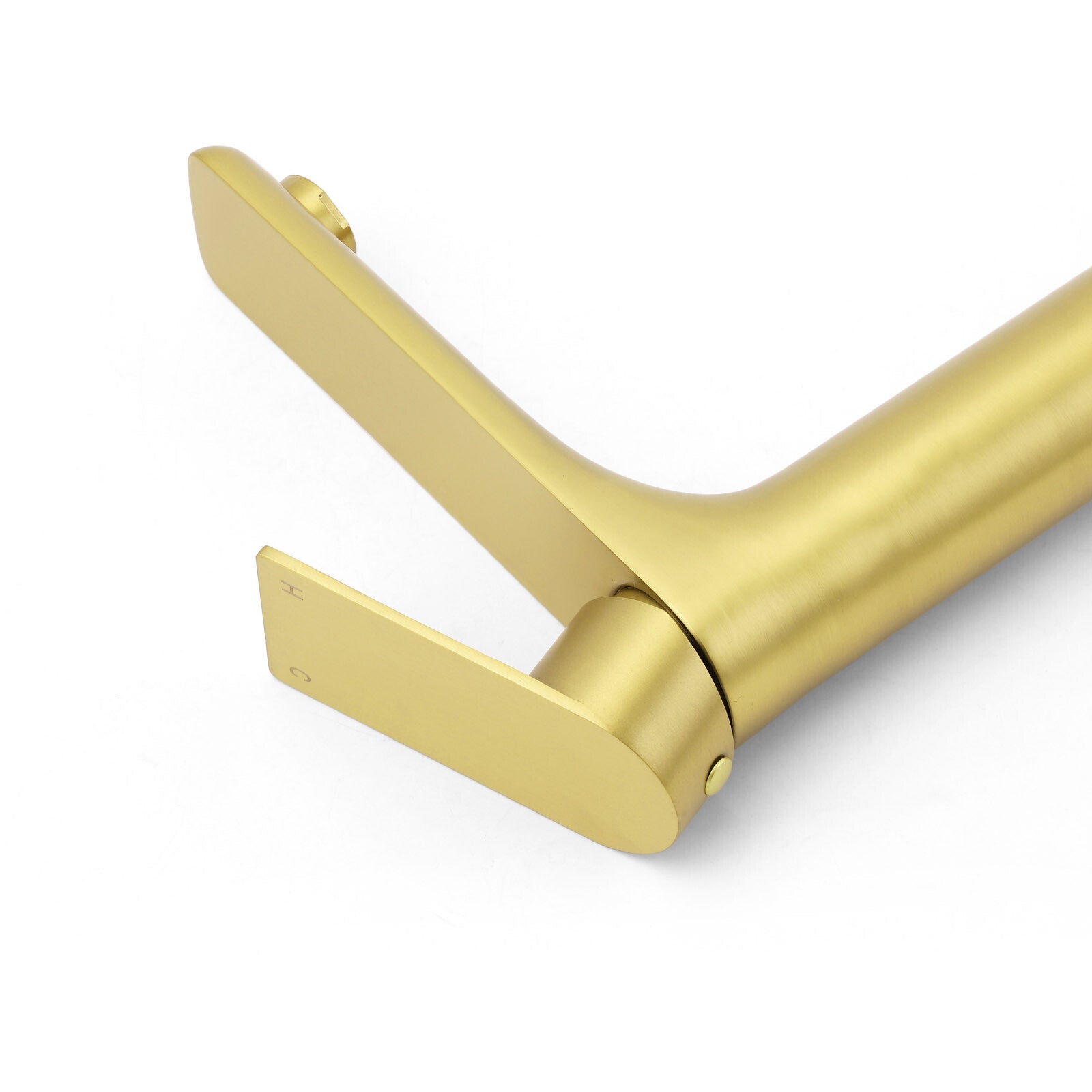 WELS Brushed Gold Round Tall Basin Mixer Bathroom Vanity Faucet Tap Lever Handle V1233-KRF102BG