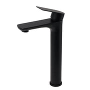 WELS 7.5L/m Rounded Body Basin Mixer Kitchen Vanity Faucet Tap Spout Matte Black V1233-KRF102BL