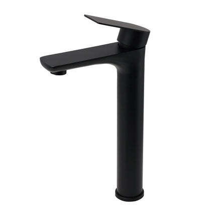 WELS 7.5L/m Rounded Body Basin Mixer Kitchen Vanity Faucet Tap Spout Matte Black V1233-KRF102BL