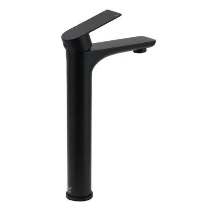 WELS 7.5L/m Rounded Body Basin Mixer Kitchen Vanity Faucet Tap Spout Matte Black V1233-KRF102BL