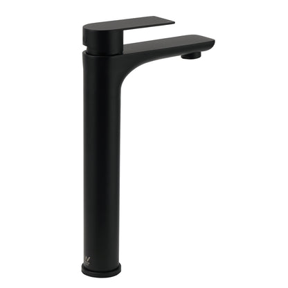 WELS 7.5L/m Rounded Body Basin Mixer Kitchen Vanity Faucet Tap Spout Matte Black V1233-KRF102BL