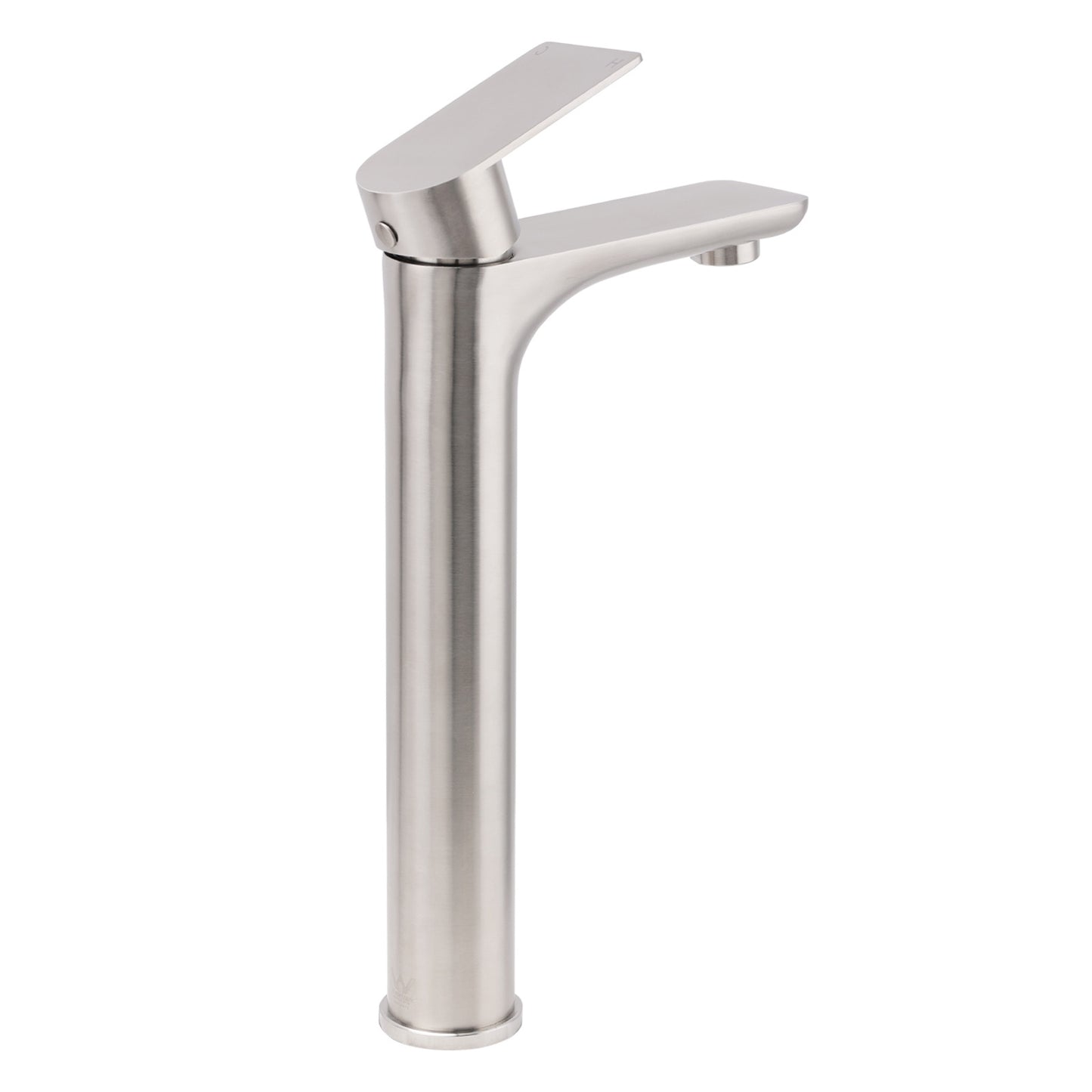 Brushed Nickel Rounded Edge Tall Basin Mixer Kitchen Vanity Faucet Tap Spout Set V1233-KRF102BS
