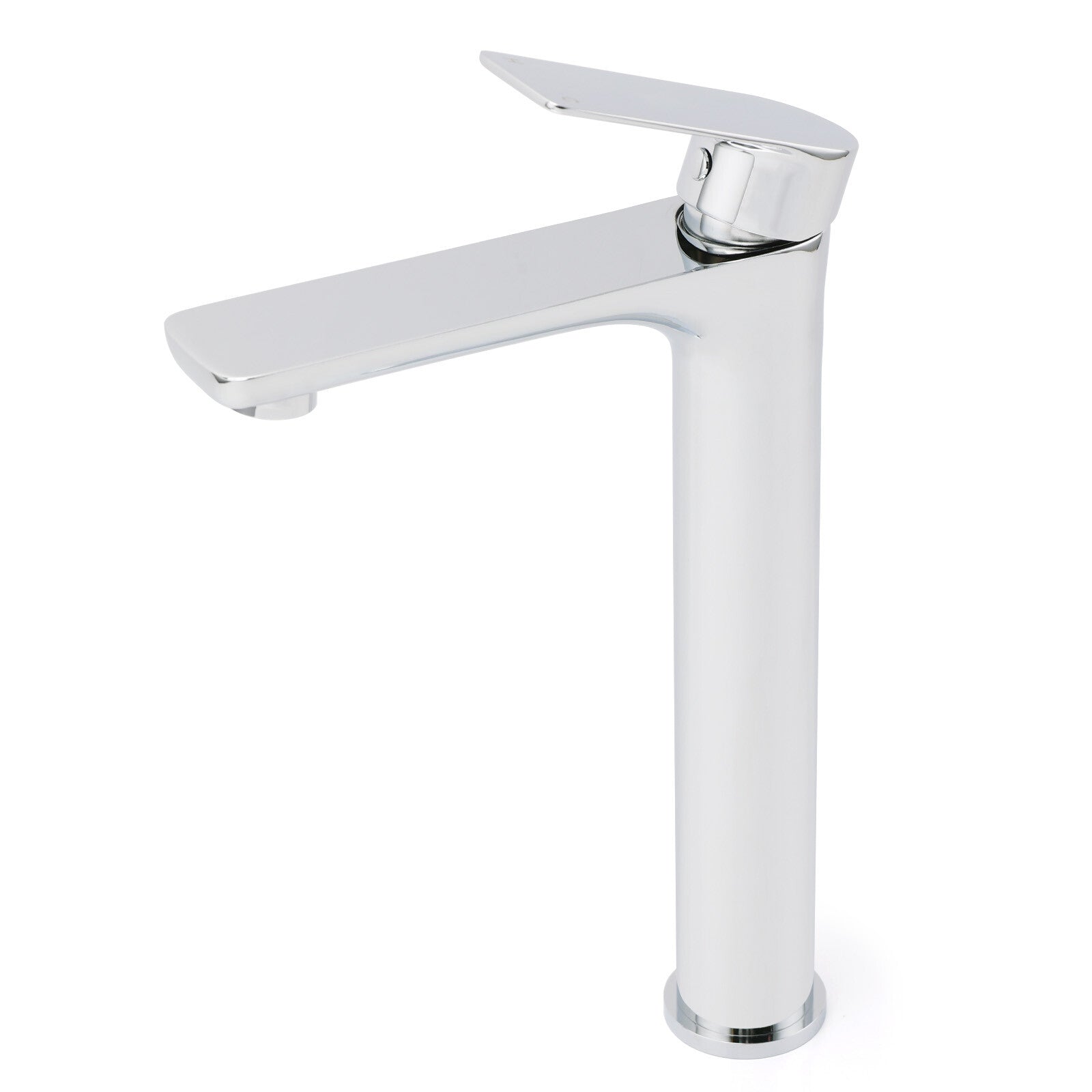 WELS Bathroom Chrome Round Tall Basin Mixer Vanity Faucet Laundry Counter Tap V1233-KRF102CR