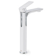 WELS Bathroom Chrome Round Tall Basin Mixer Vanity Faucet Laundry Counter Tap V1233-KRF102CR