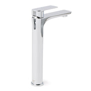 WELS Bathroom Chrome Round Tall Basin Mixer Vanity Faucet Laundry Counter Tap V1233-KRF102CR