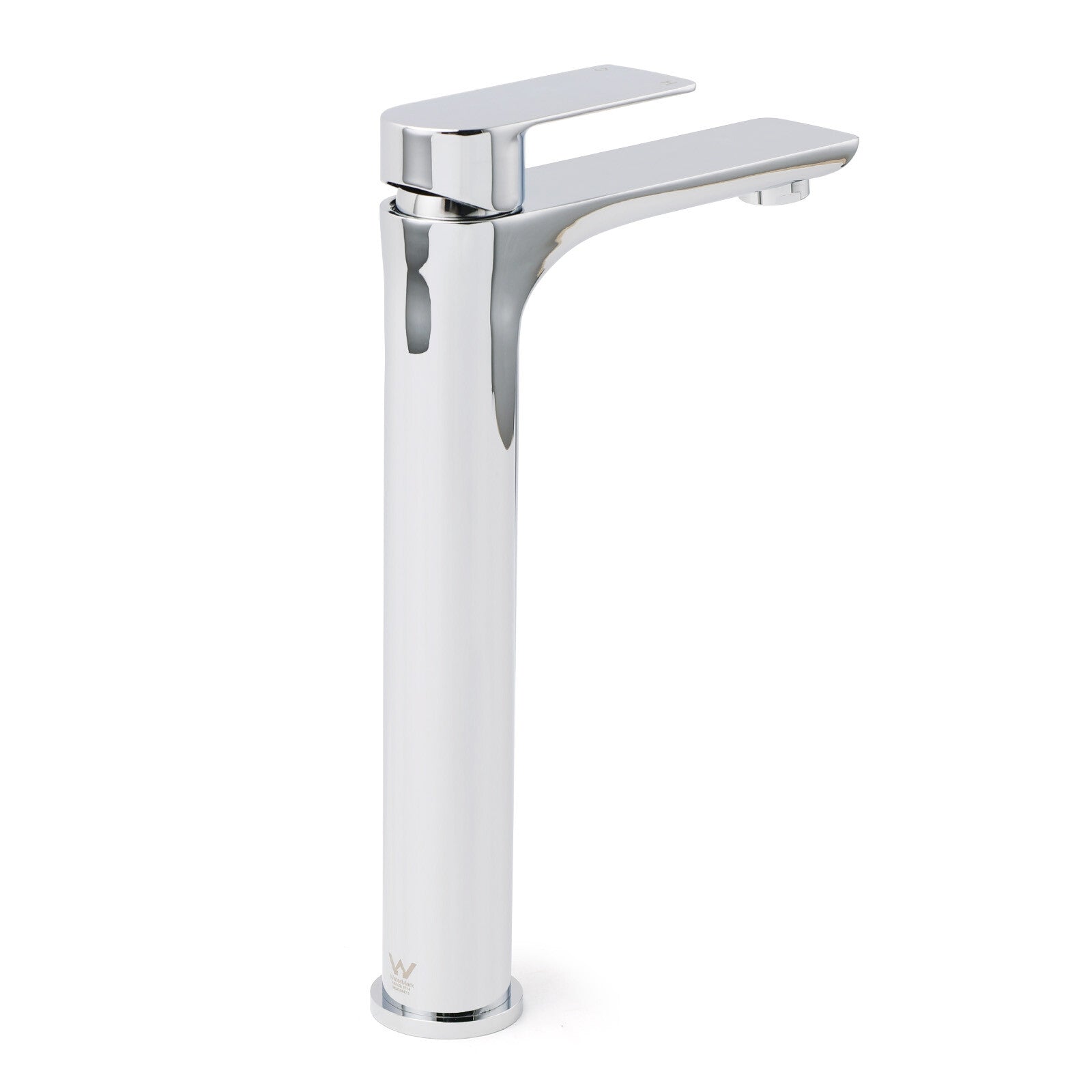 WELS Bathroom Chrome Round Tall Basin Mixer Vanity Faucet Laundry Counter Tap V1233-KRF102CR
