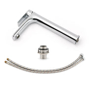 WELS Bathroom Chrome Round Tall Basin Mixer Vanity Faucet Laundry Counter Tap V1233-KRF102CR