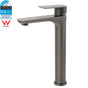 WELS Gun Metal Grey Round High Rise Basin Mixer Bathroom Vanity Faucet Tapware V1233-KRF102GM